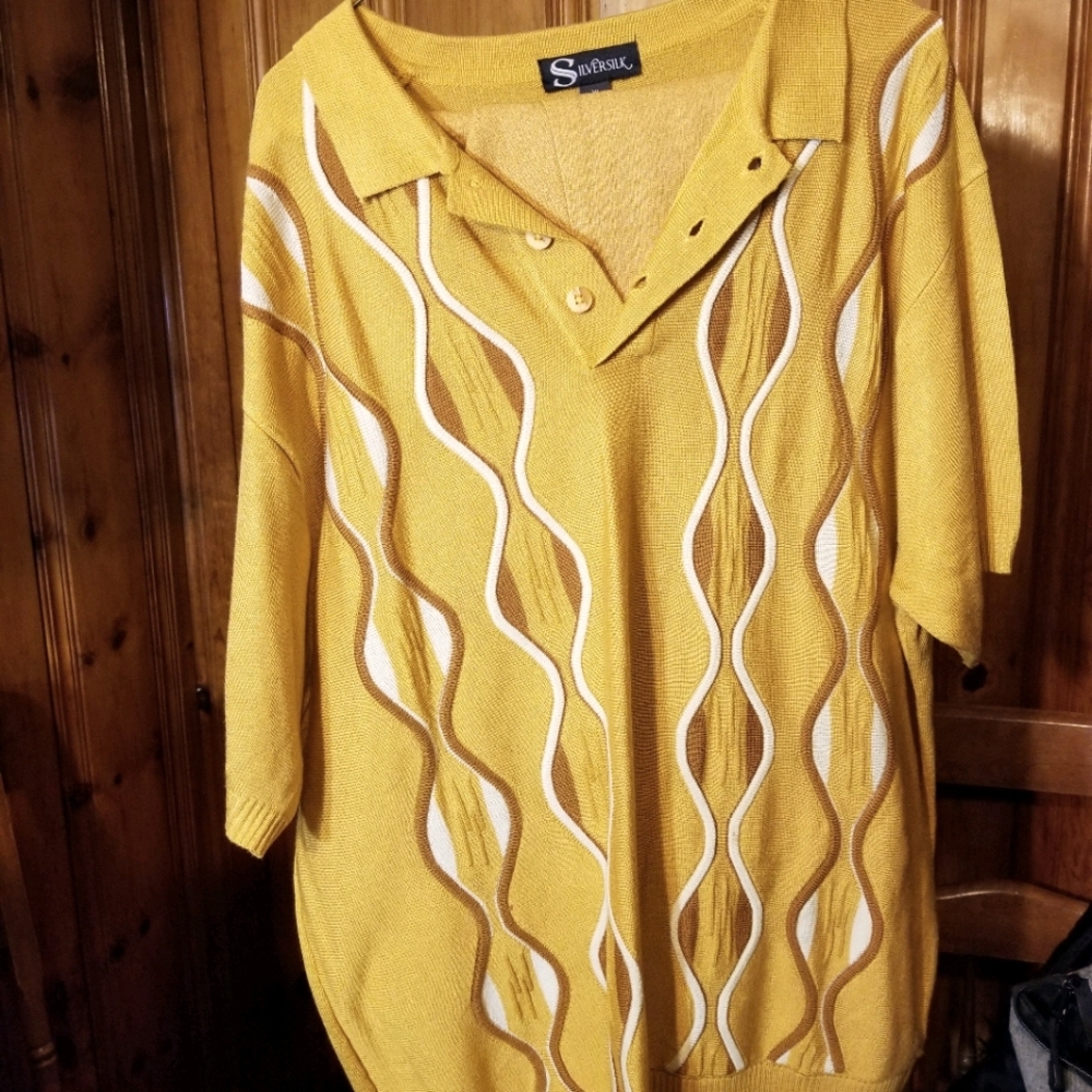 Vintage 2 piece silver silk outfit